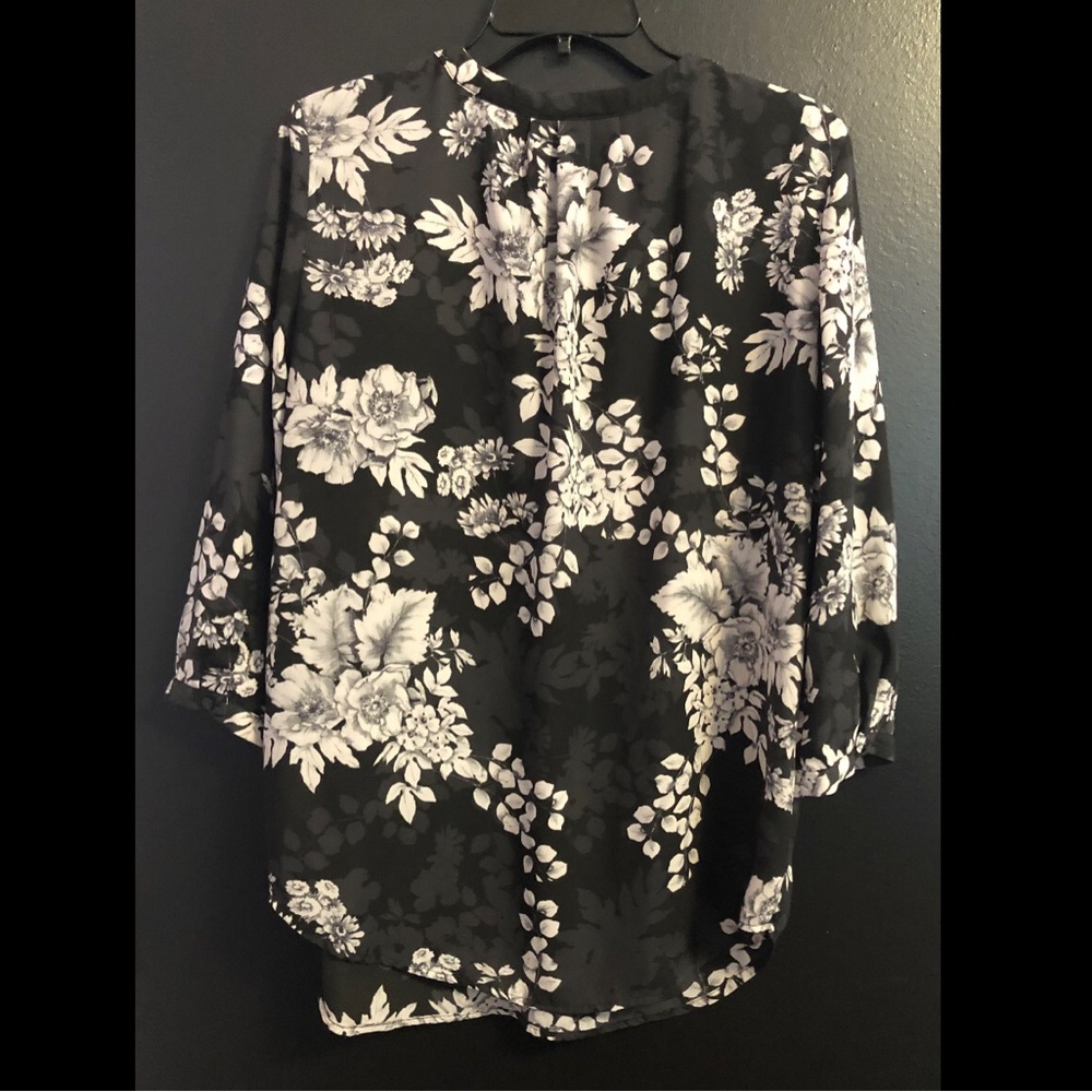 Cynthia Rowley Monochromatic Floral Blouse - Picture 2 of 4